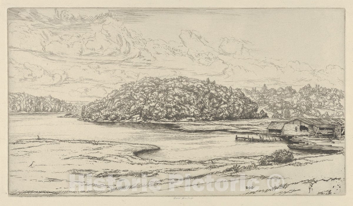 Art Print : Ernest Haskell - Deserted Mill : Vintage Wall Art