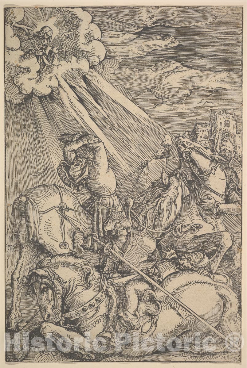 Art Print : Hans Baldung (Called Hans Baldung Grien) - Conversion of Paul 1 : Vintage Wall Art