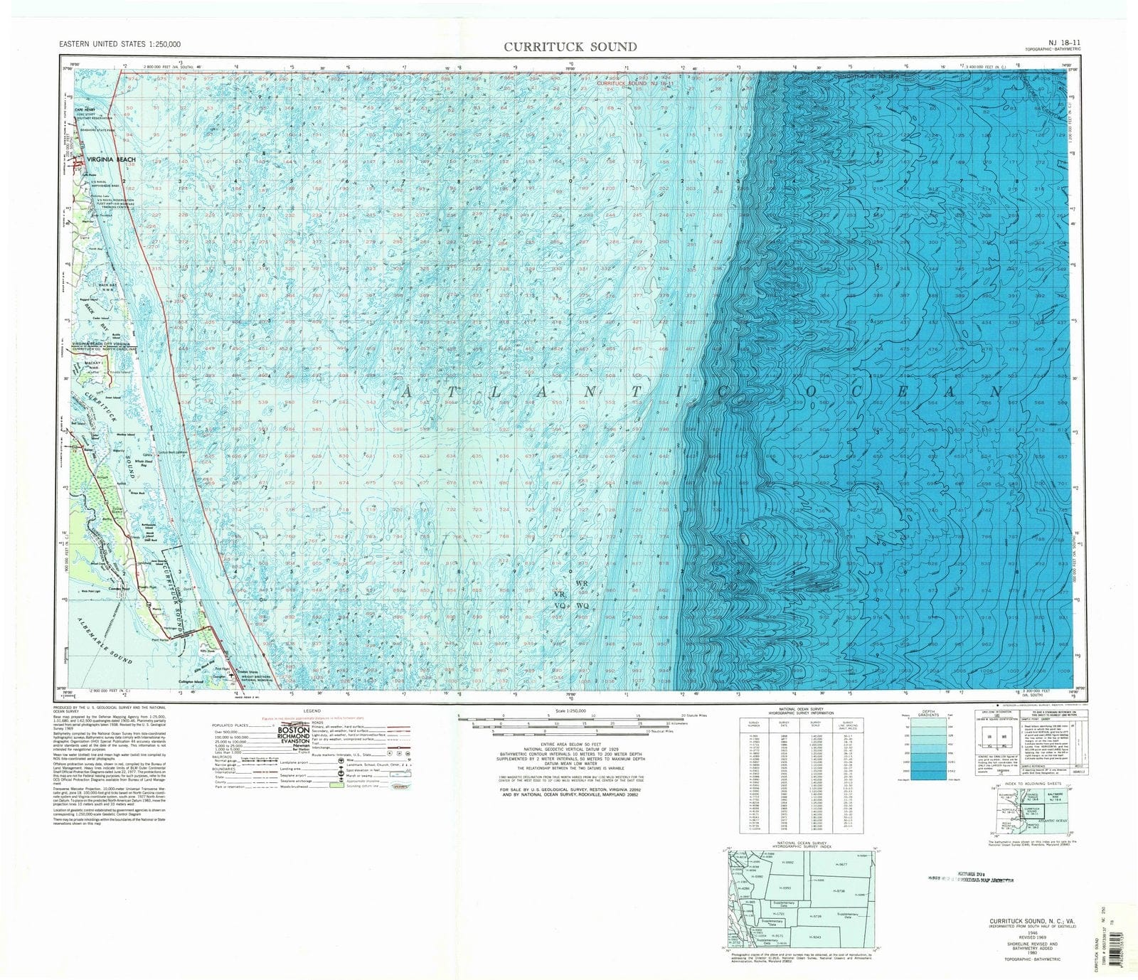 1946 Currituck Sound, NC - North Carolina - USGS Topographic Map – Historic  Pictoric, image size:1600x1378