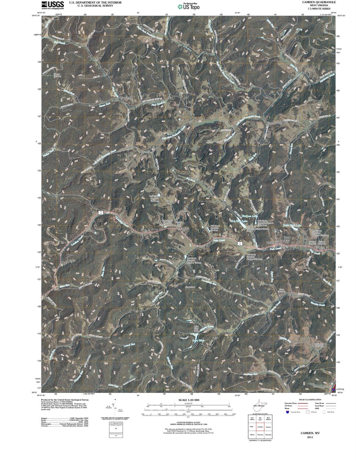 2011 Camden, WV - West Virginia - USGS Topographic Map