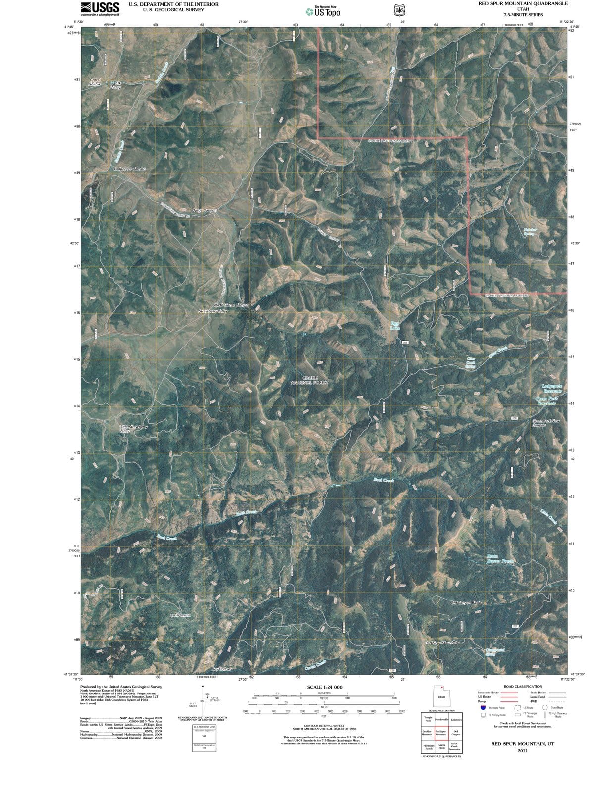2011 Red Spur Mountain, UT - Utah - USGS Topographic Map