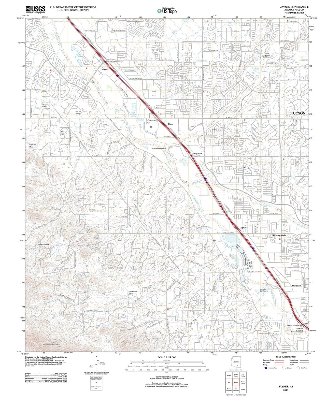 2011 Jaynes, AZ - Arizona - USGS Topographic Map