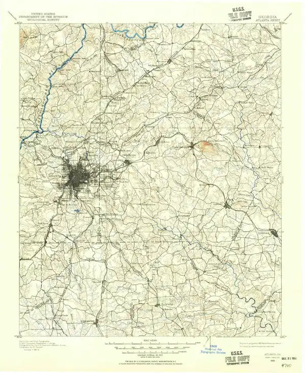 1888 Atlanta, GA - Georgia - USGS Topographic Map