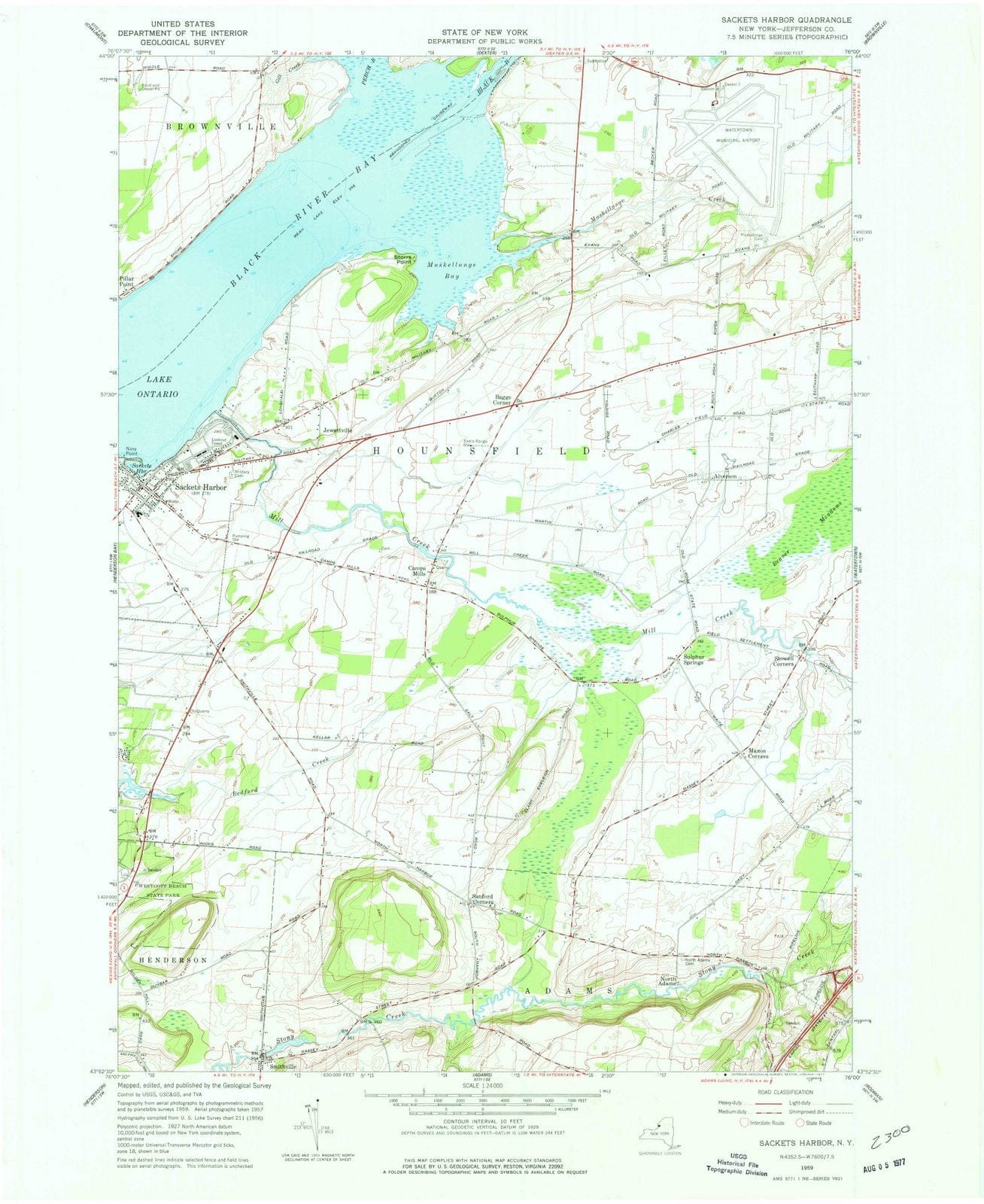 1959 Sackets Harbor, NY - New York - USGS Topographic Map