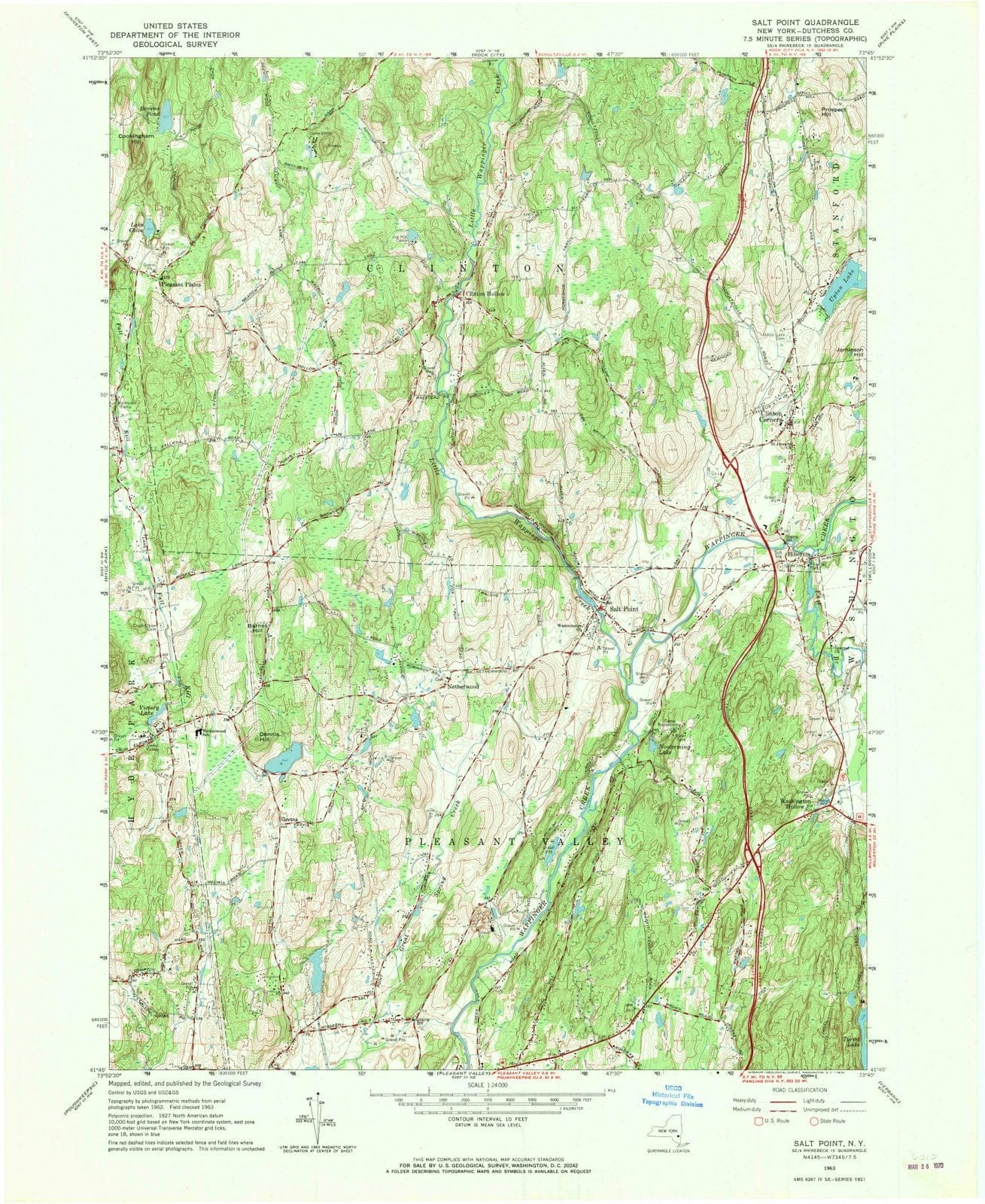 1963 Salt Point, NY - New York - USGS Topographic Map