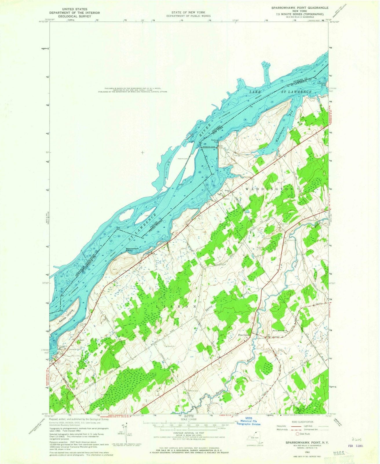 1963 Sparrowhawk Point, NY - New York - USGS Topographic Map