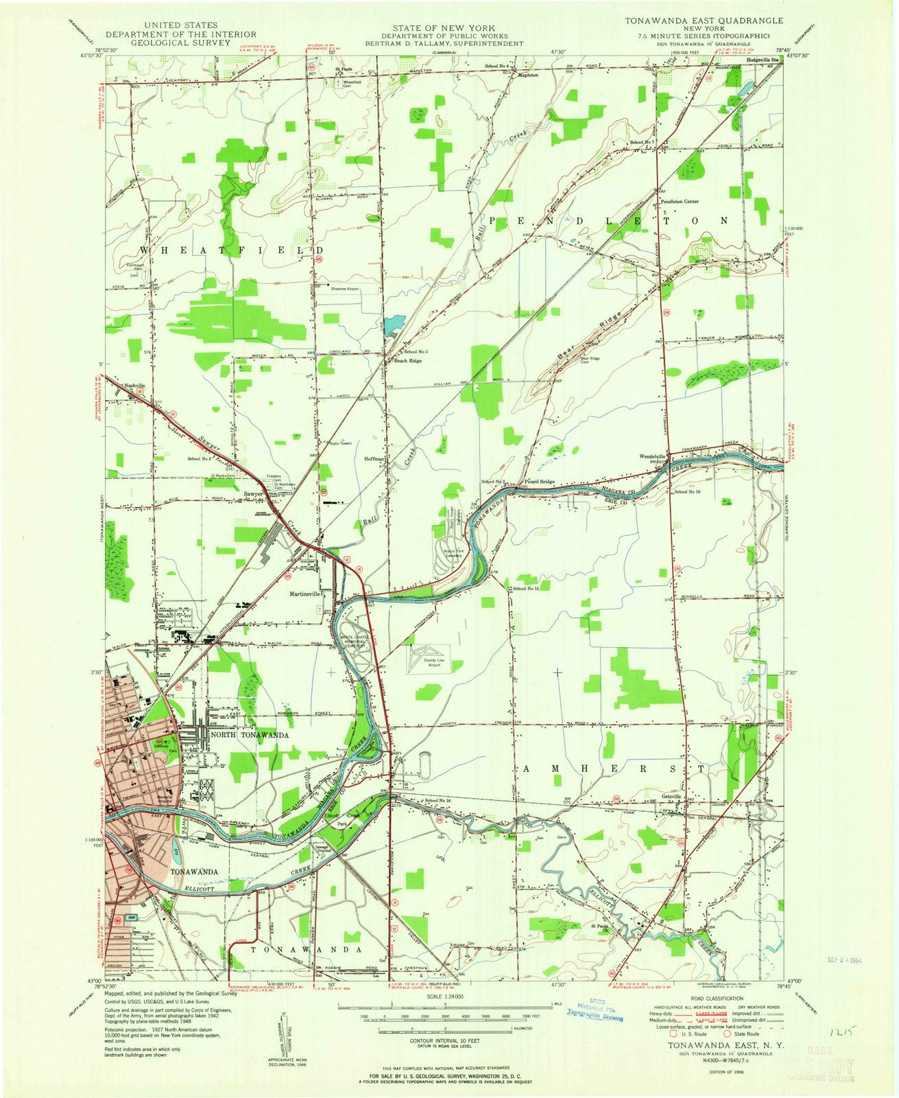 1950 Tonawanda East, NY - New York - USGS Topographic Map