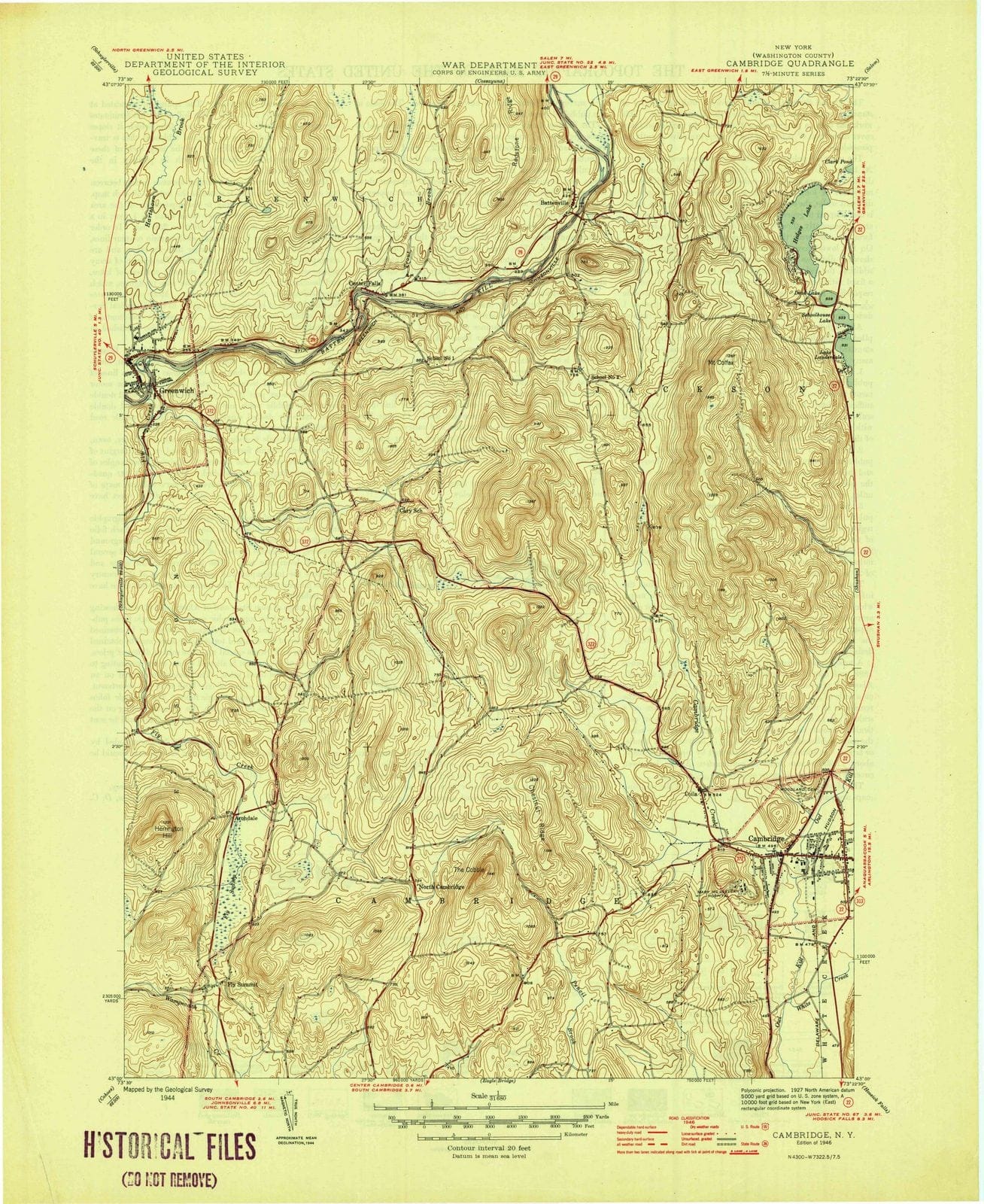 1946 Cambridge, NY - New York - USGS Topographic Map