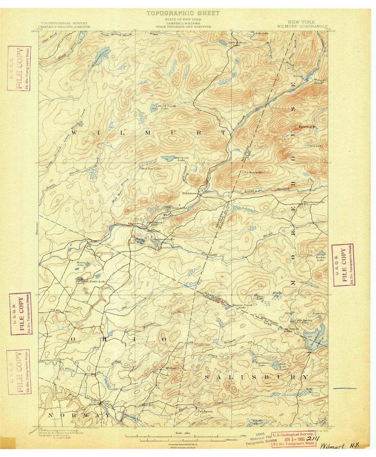 1900 Wilmurt, NY - New York - USGS Topographic Map