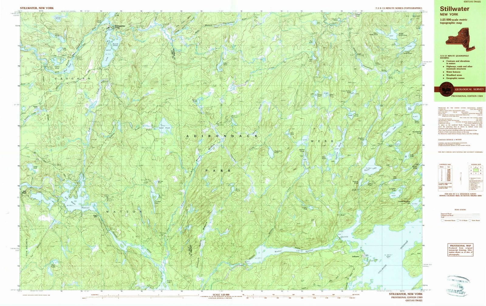 1989 Stillwater, NY - New York - USGS Topographic Map