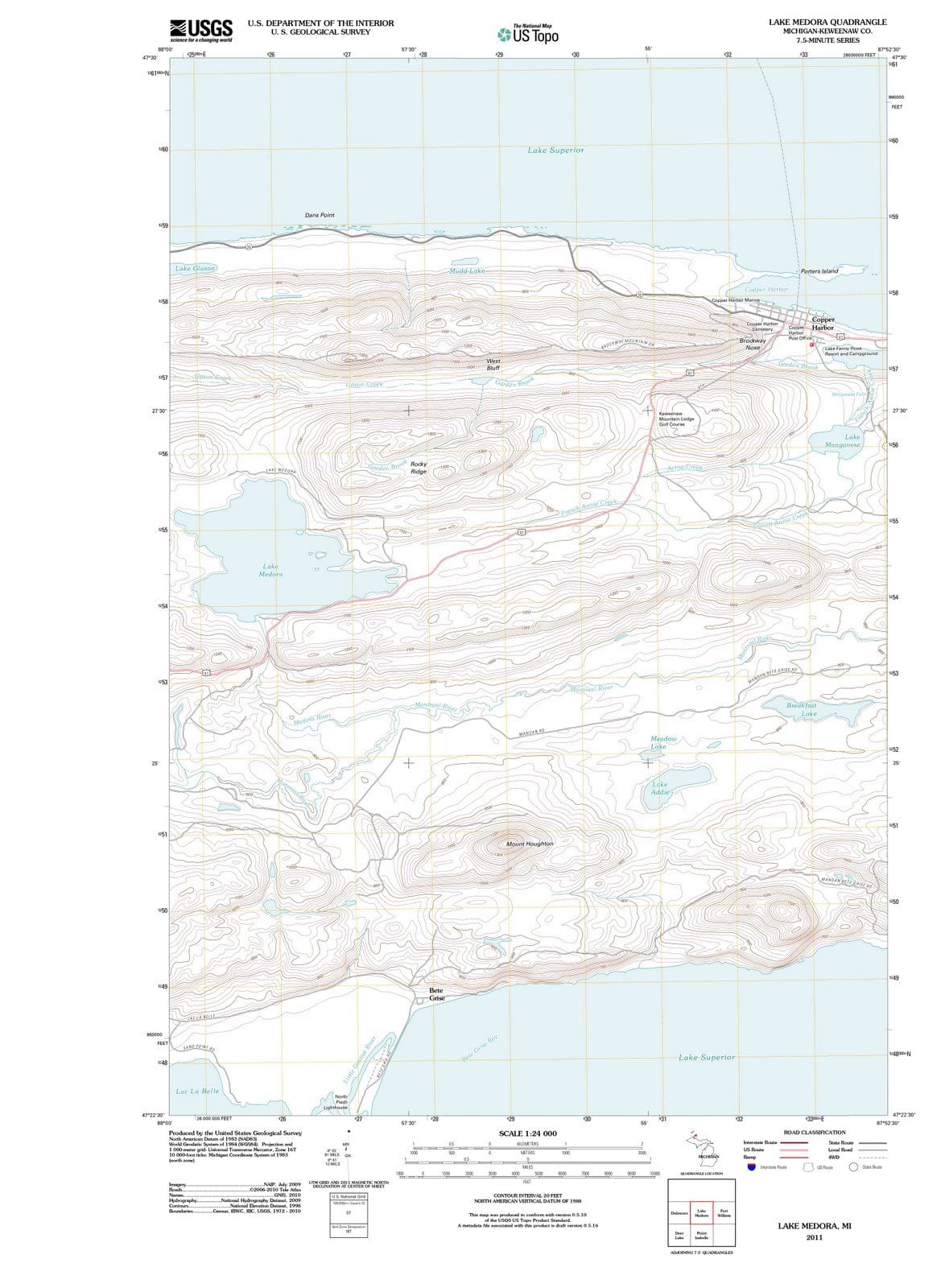 2011 Lake Medora, MI - Michigan - USGS Topographic Map