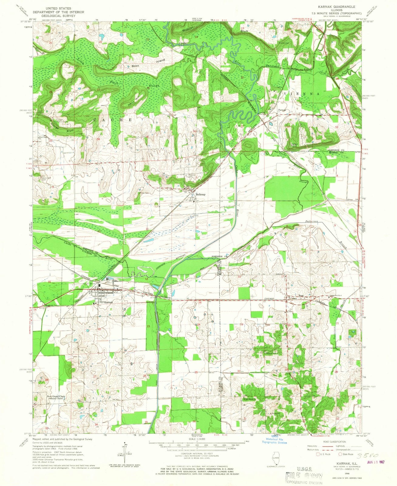 1966 Karnak, IL - Illinois - USGS Topographic Map