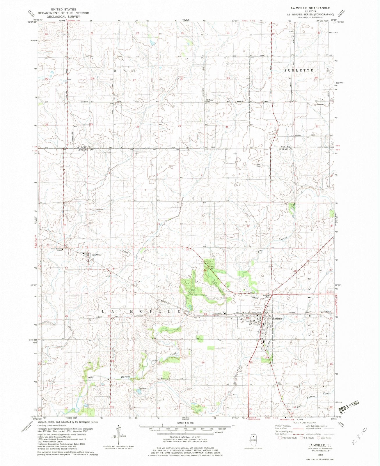 1982 La Moille, IL - Illinois - USGS Topographic Map