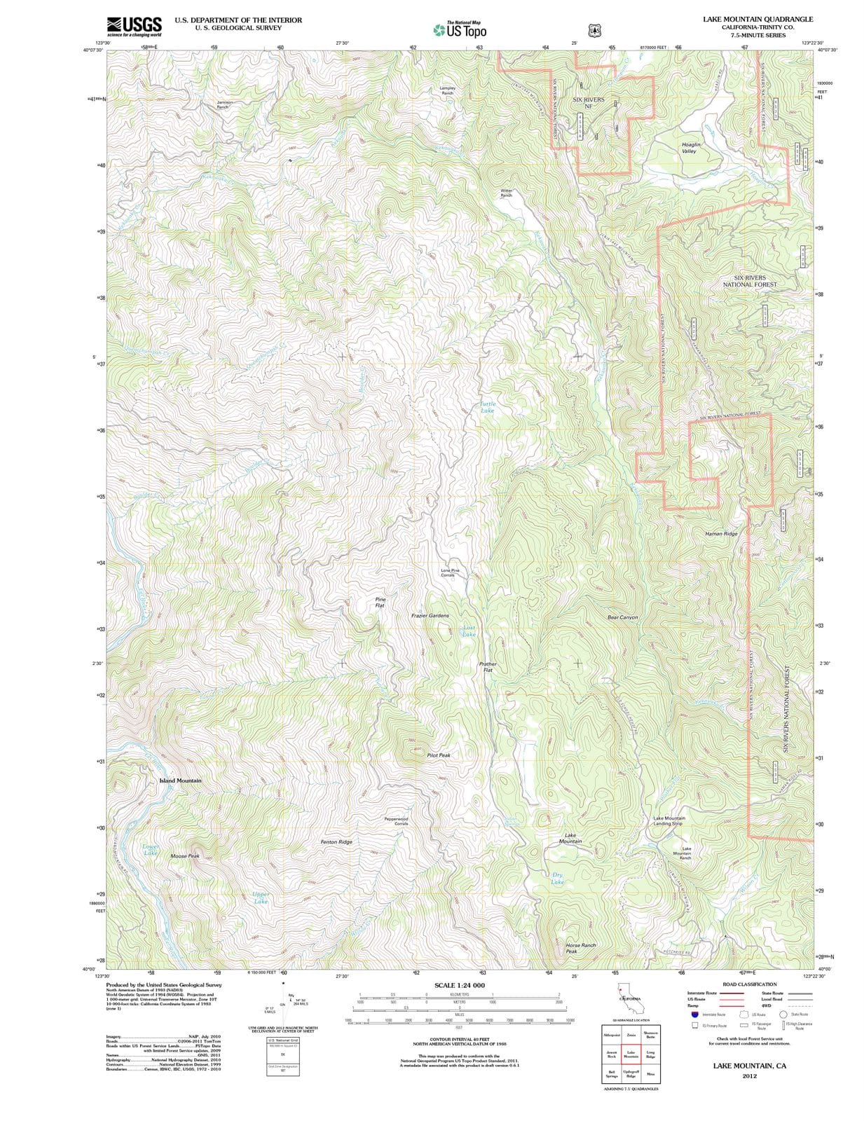 2012 Lake Mountain, CA - California - USGS Topographic Map