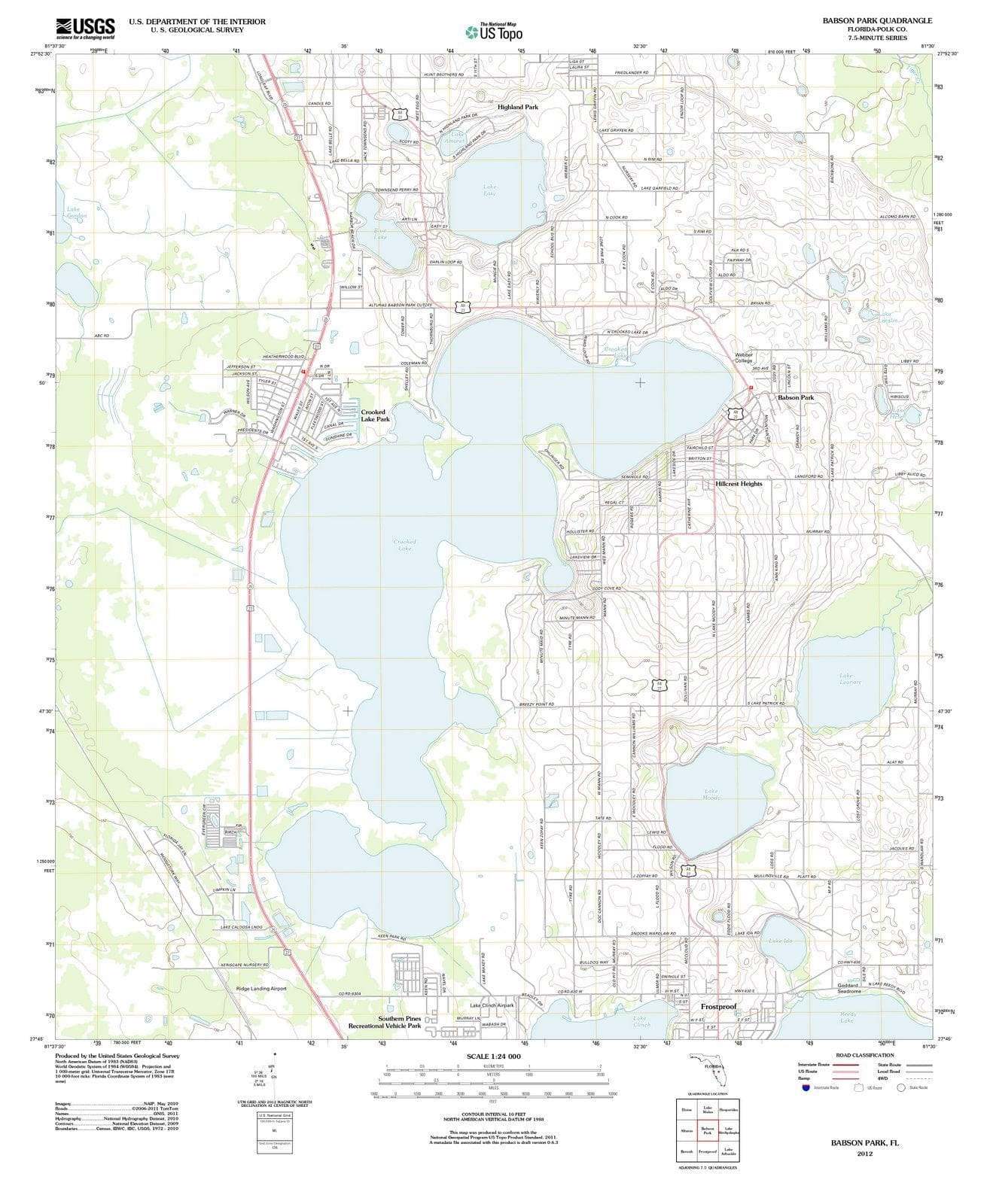 2012 Babson Park, FL - Florida - USGS Topographic Map