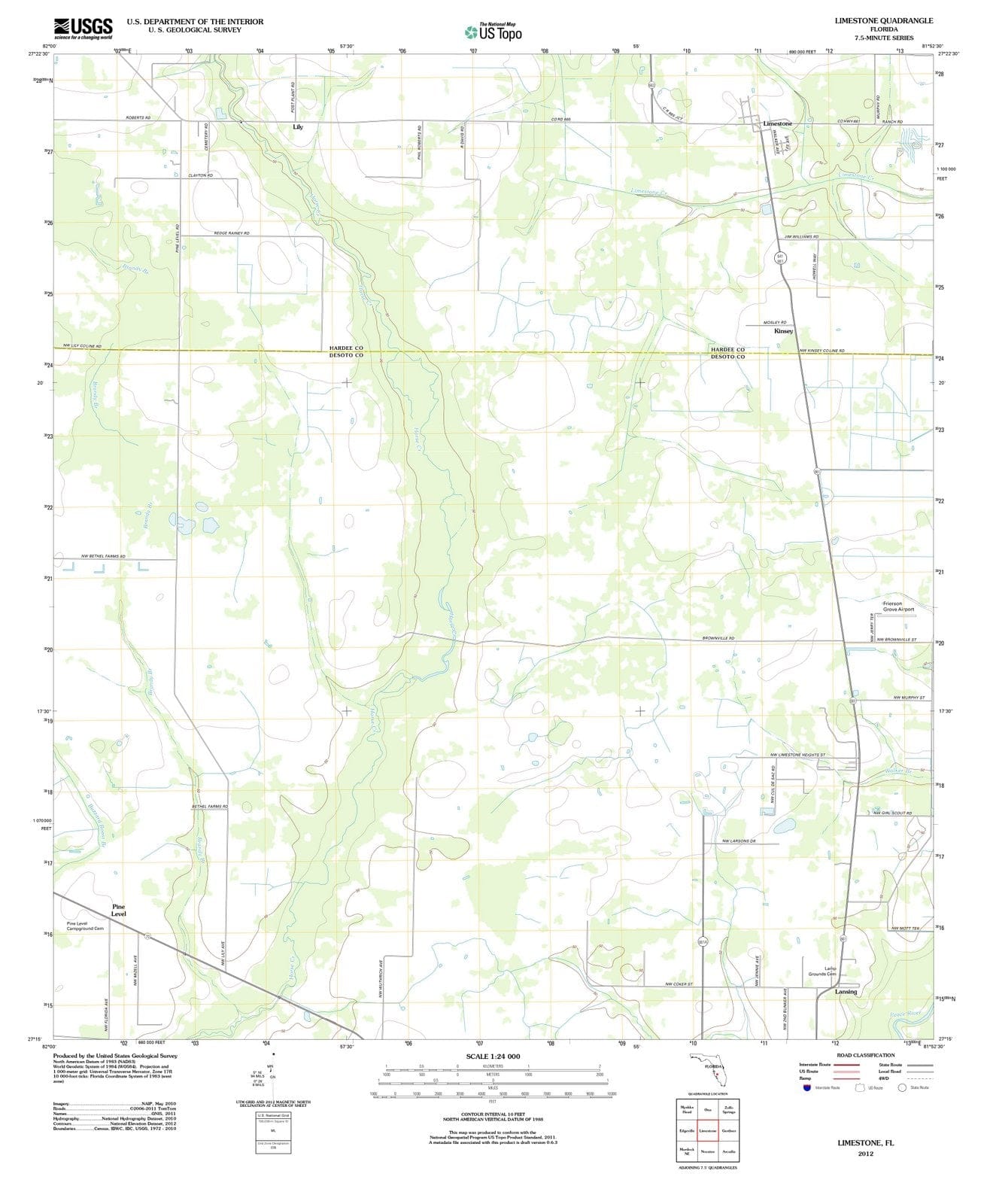 2012 Limestone, FL - Florida - USGS Topographic Map