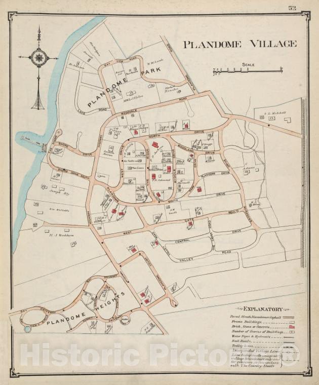 Historic Map - Plandome Village - Nassau County (N.Y.)- New York (State) - Nassau County - Vintage Wall Art