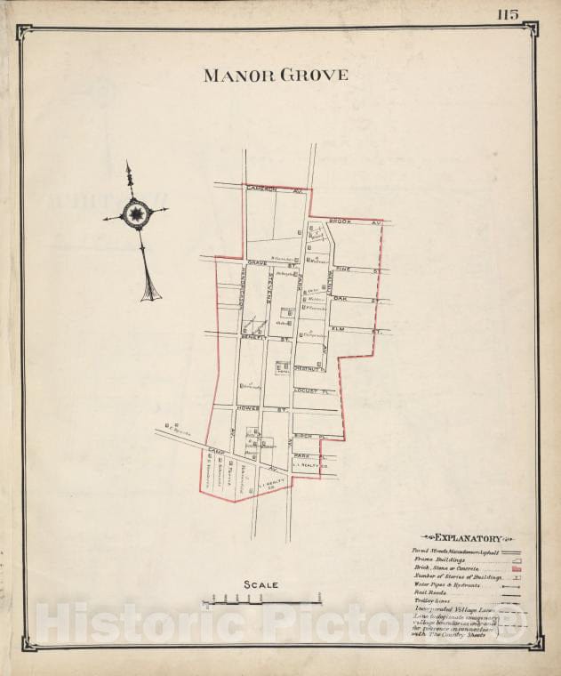 Historic Map - Manor Grove - Nassau County (N.Y.)- New York (State) - Nassau County - Vintage Wall Art