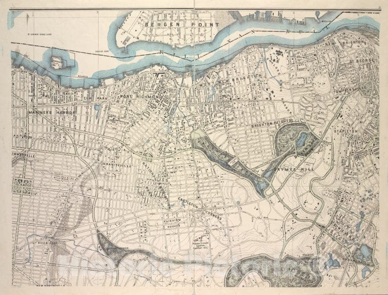 Historic Map - 1901 Staten Island (New York, N.Y.) General Map Of The Borough Of Richmond - Vintage Wall Art