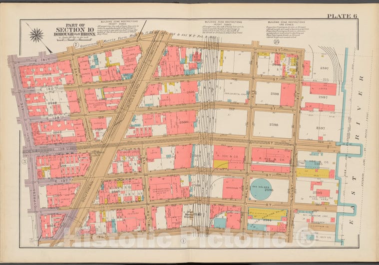 Historic 1942 Map - Double Page Plate No. 6, Part Of Section 10, Borough Of The Bron - Vintage Wall Art