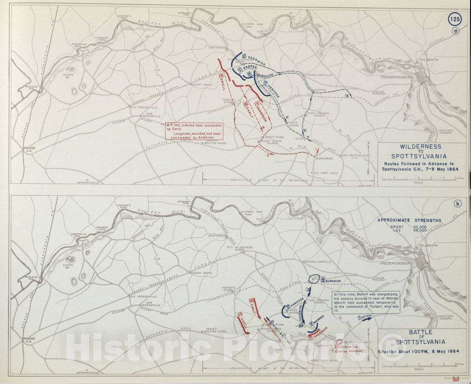 Historic 1956 Map - Atlas to accompany Steele's American campaigns - American Civil War: Peninsular Campaign, 1862 4