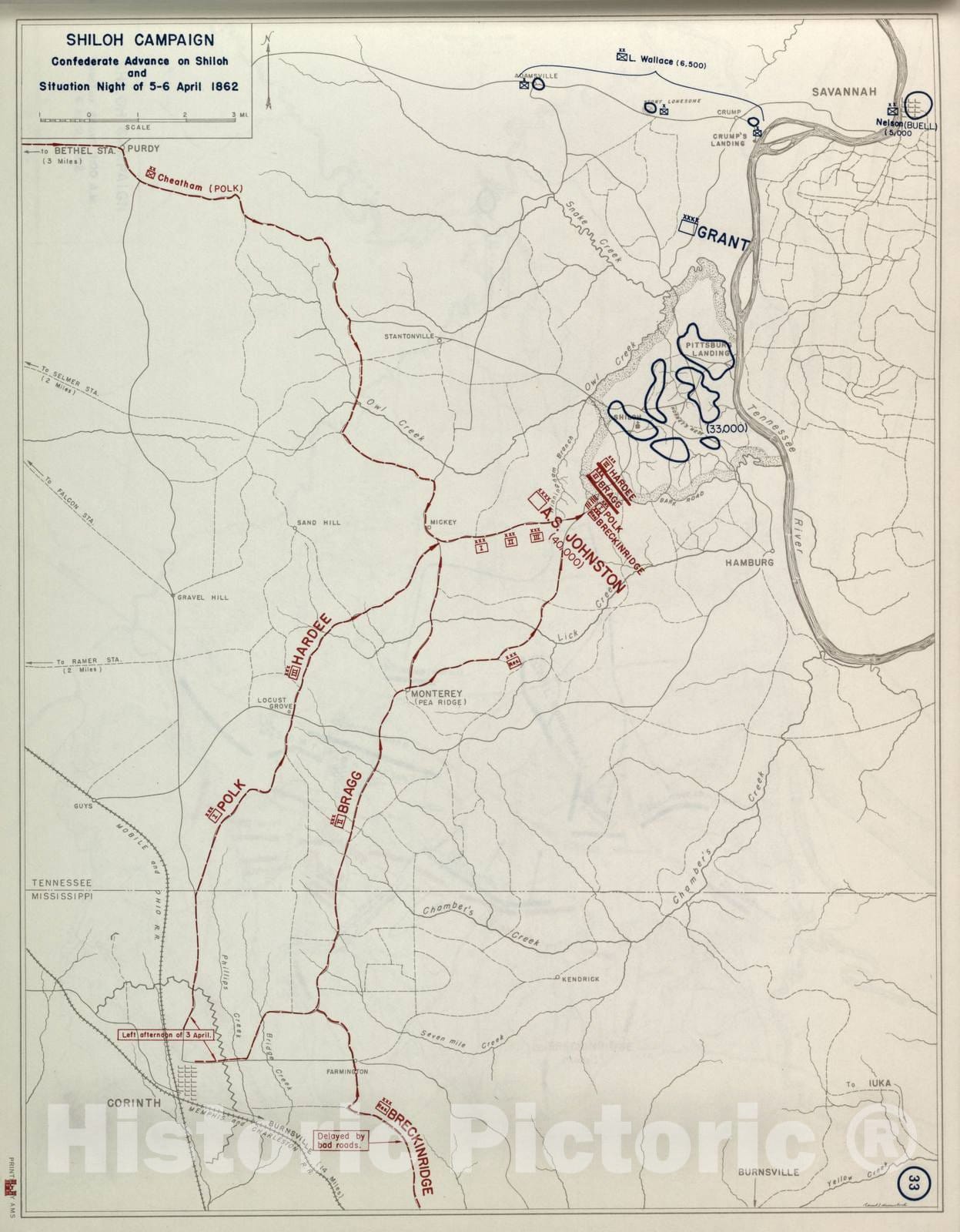 Historic 1956 Map - Atlas to accompany Steele's American campaigns - American Civil War: Peninsular Campaign, 1862 4