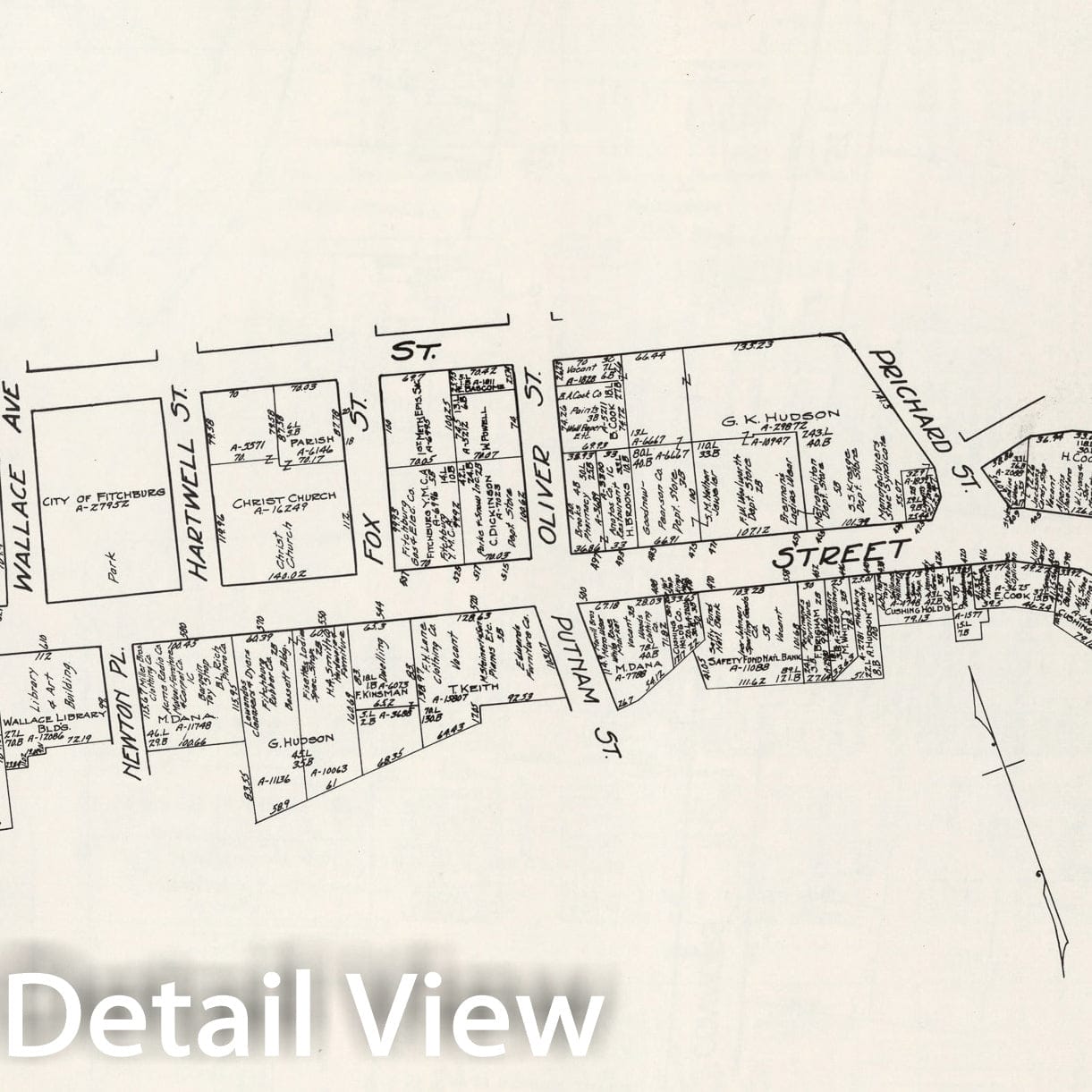 Historic Map : Fitchburg (Massachusetts)., 1929, Vintage Wall Decor
