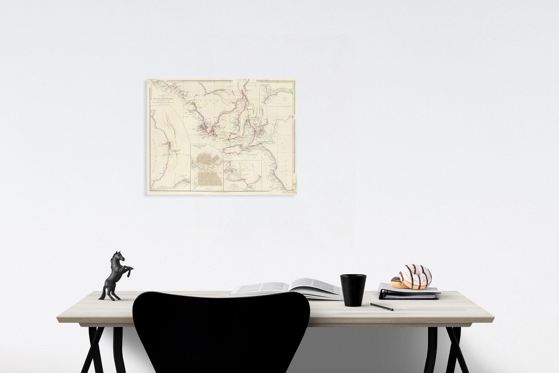 Historic Map : Maritime Portion of South Australia., 1844, Vintage Wall Art
