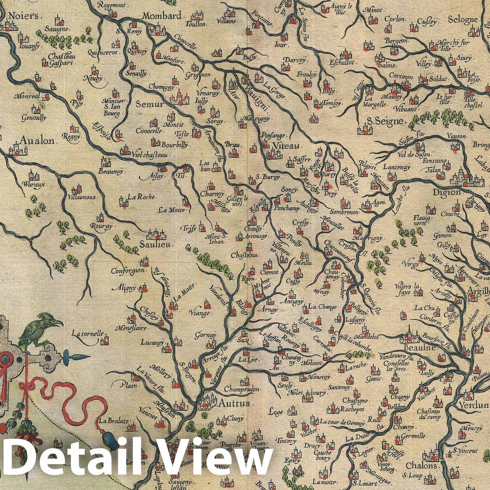 Historic Map : Burgundy, France