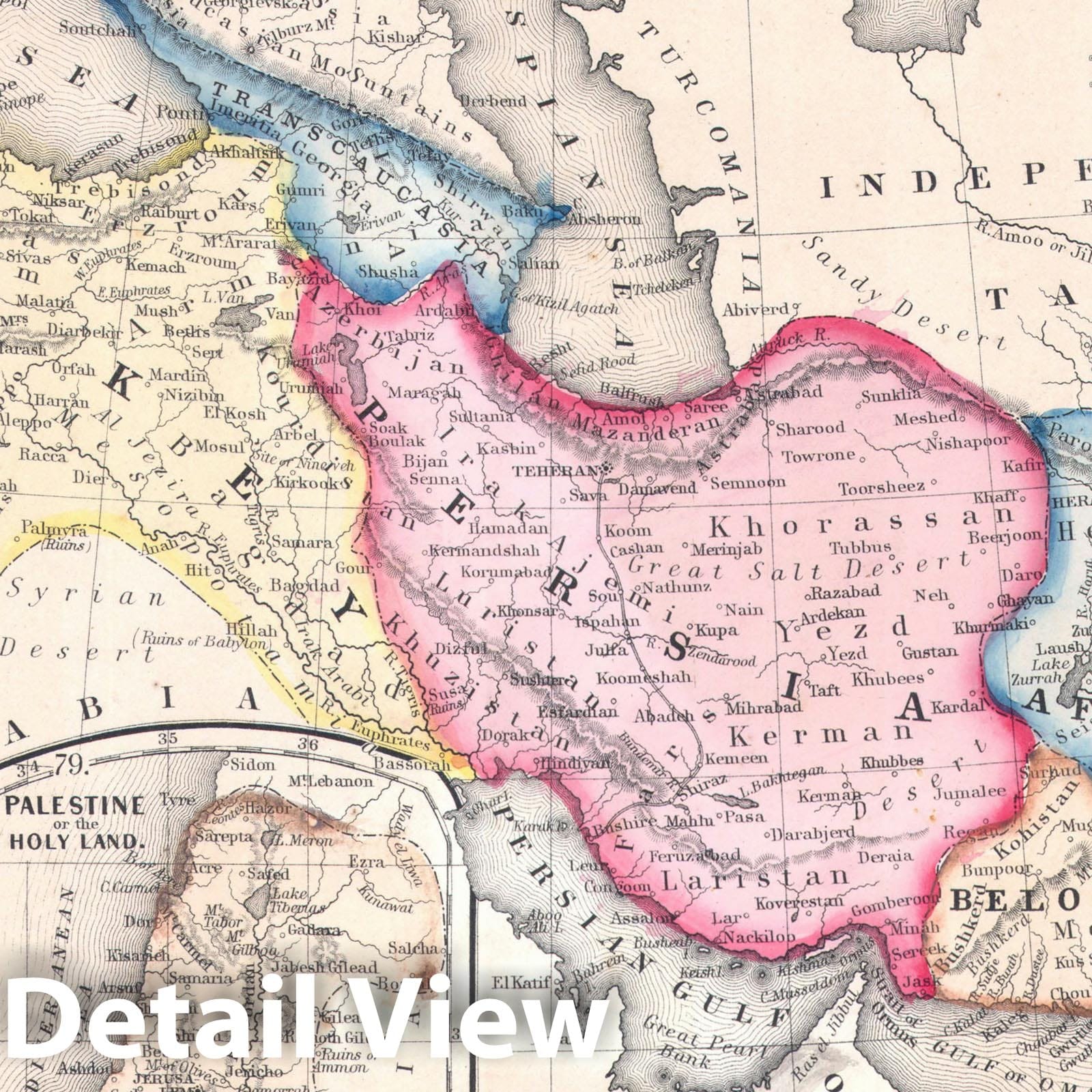 Historic Map : Persia, Turkey and Afghanistan