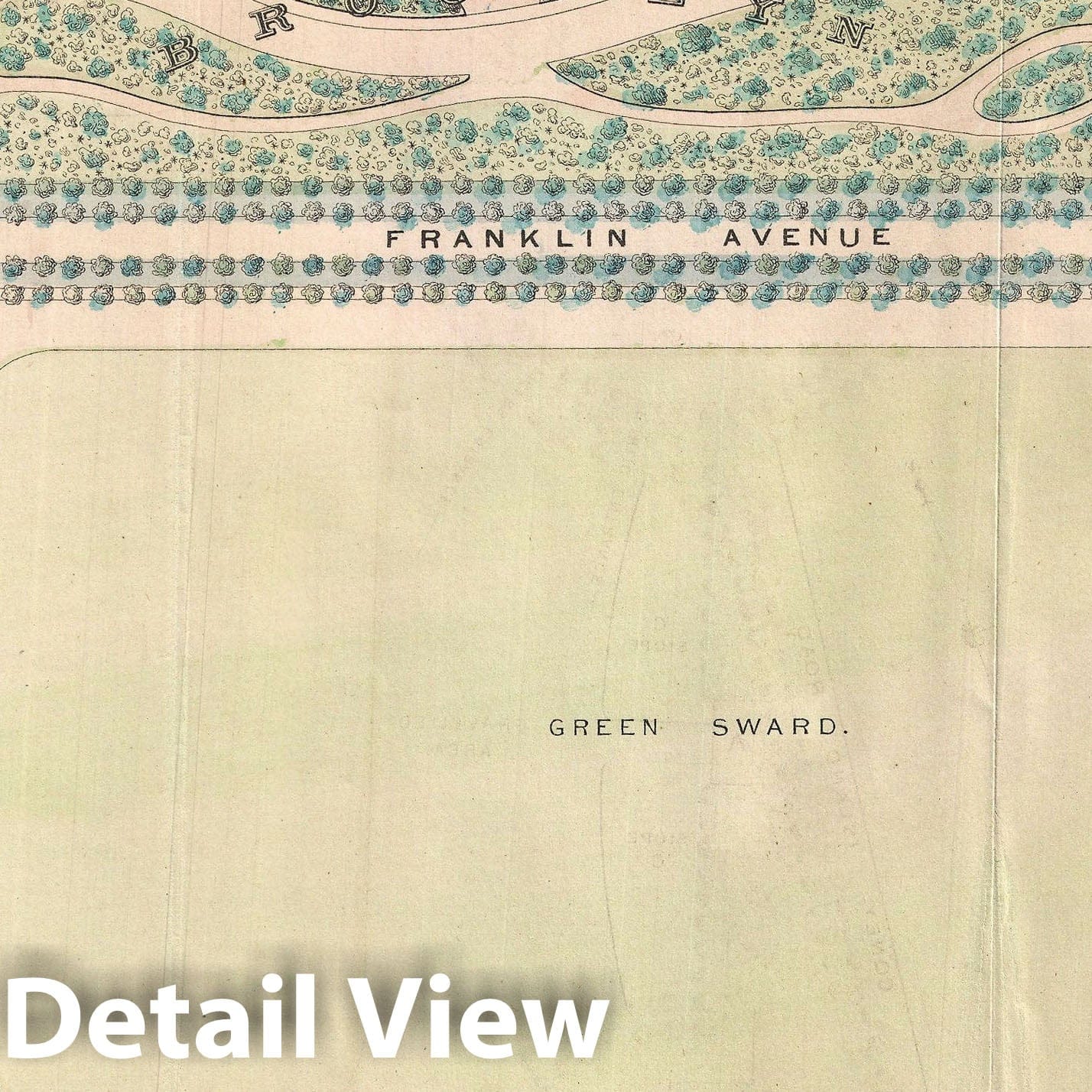 Historic Map : The Prospect Park Parade Grounds, Brooklyn, New York, Vaux and Olmstead's, 1868, Vintage Wall Art