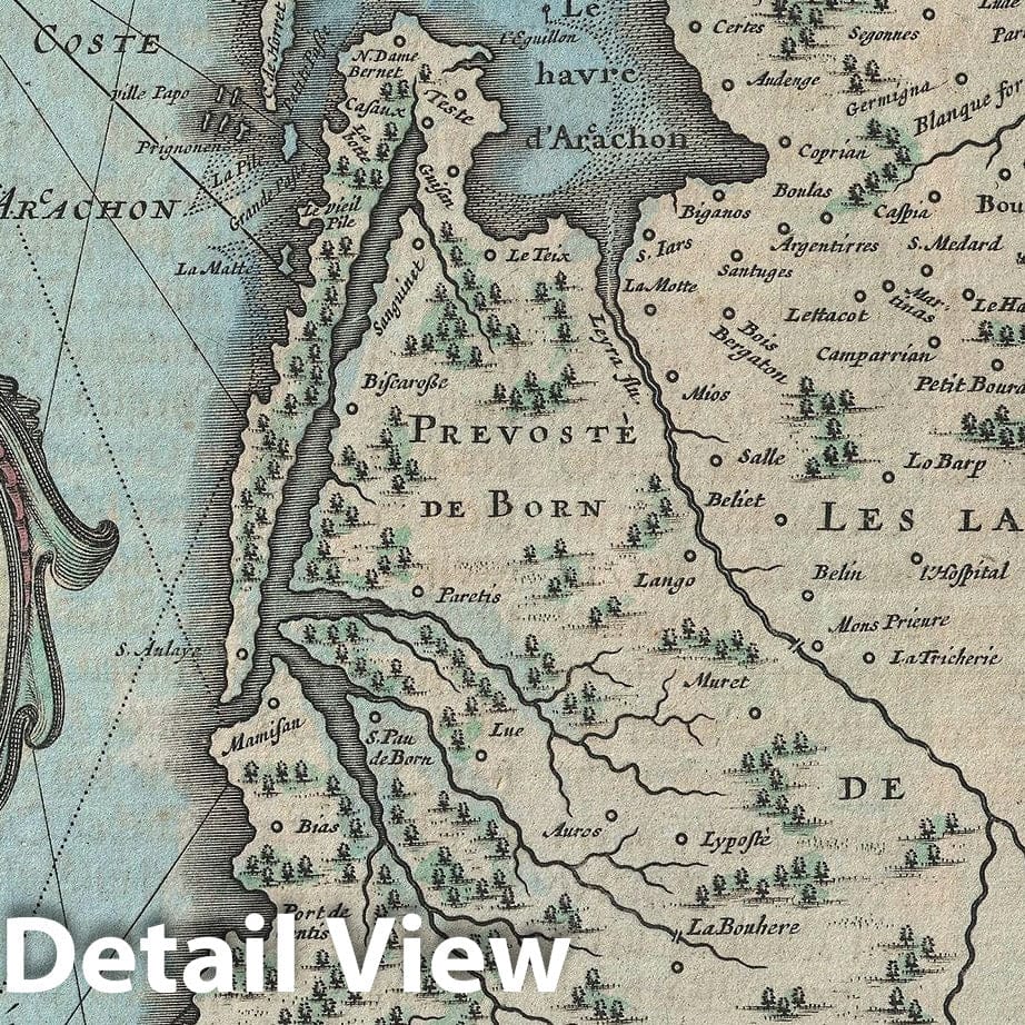 Historic Map : Bordeaux and Medoc