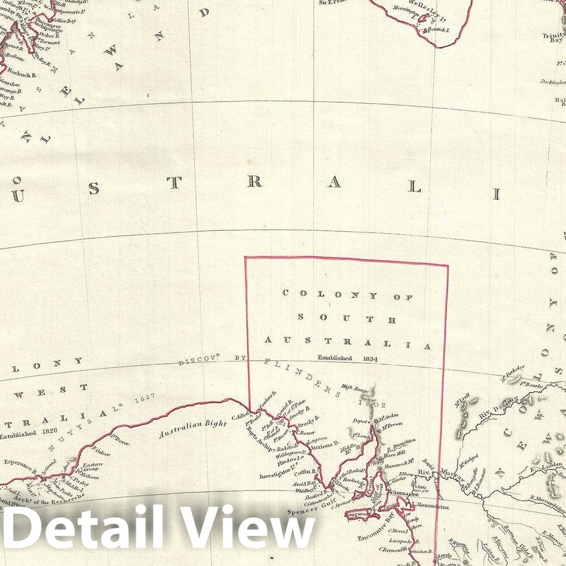 Historic Map : Australia, S.D.U.K., 1840 v2, Vintage Wall Art