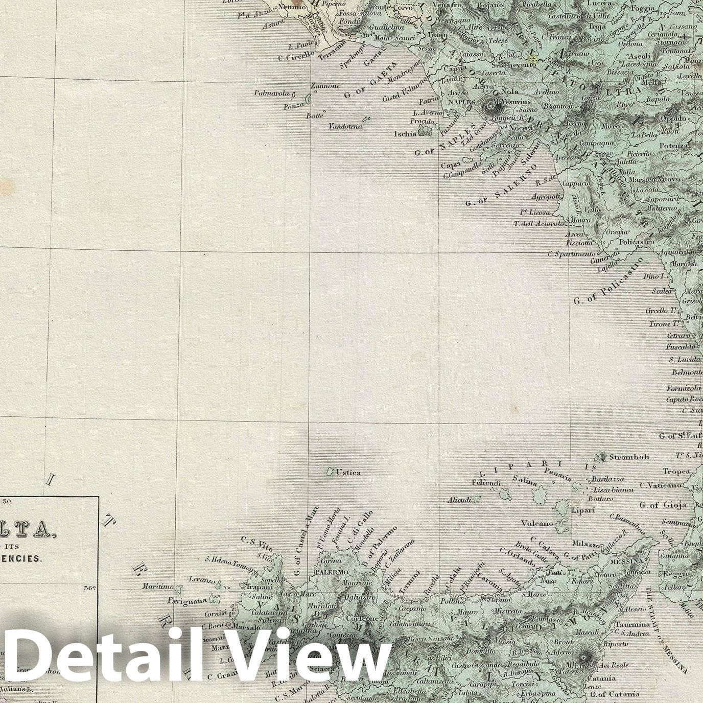 Historic Map : Southern Italy