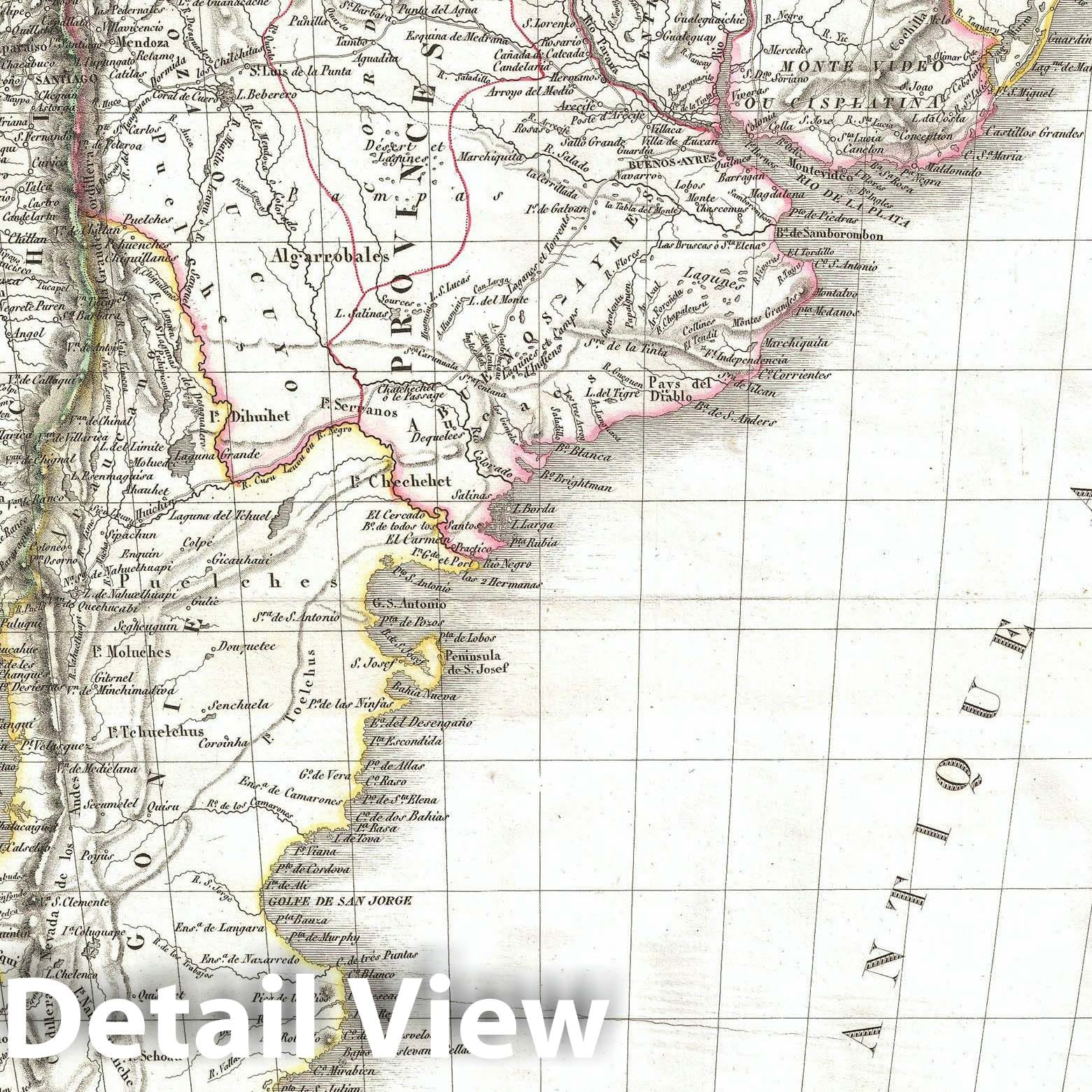 Historic Map : Chile and Patagonia