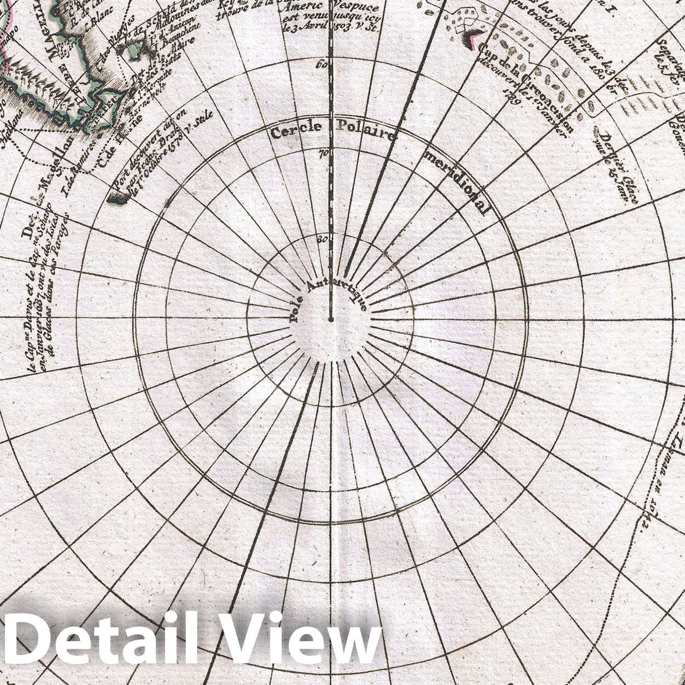 Historic Map : Covens and Mortier Map of The Southern Hemisphere (South Pole, Antarctic), 1741, Vintage Wall Art