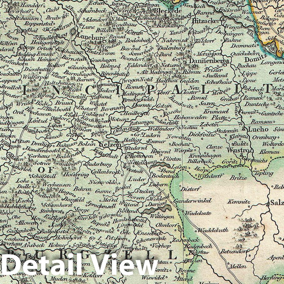 Historic Map : Cary Map of Lower Saxony (Holstein, Lubeck, Lunenburgzell, Bremen, Berlin) , 1801, Vintage Wall Art