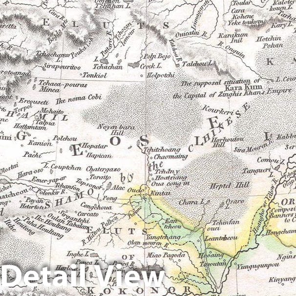 Historic Map : Thomson Map of Tartary (Mongolia, Tibet) , 1814, Vintage Wall Art