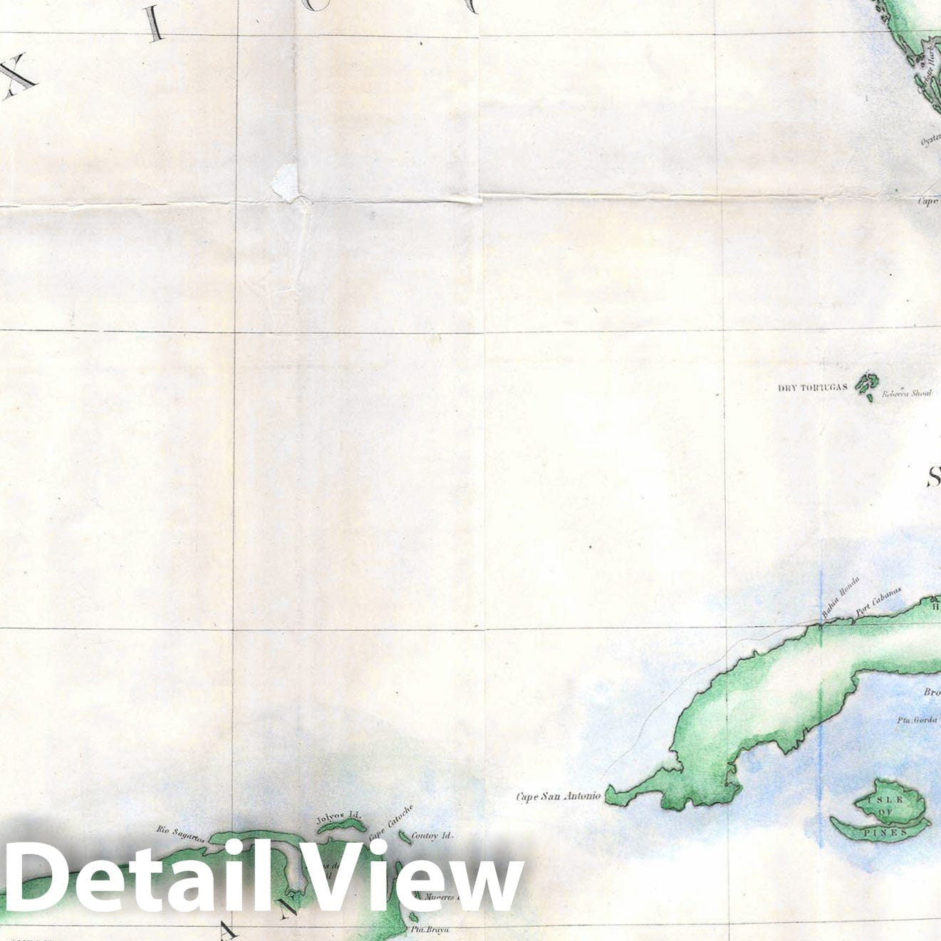 Historic Map : Andrews Map of Florida, Cuba and The Gulf of Mexico, 1852, Vintage Wall Art