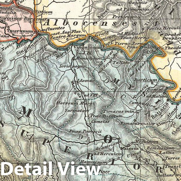 Historic Map : Spruner Map of The Balkans , 1865, Vintage Wall Art