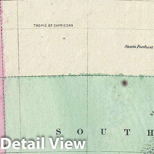 Historic Map : Johnson Map of Australia, 1863, Vintage Wall Art