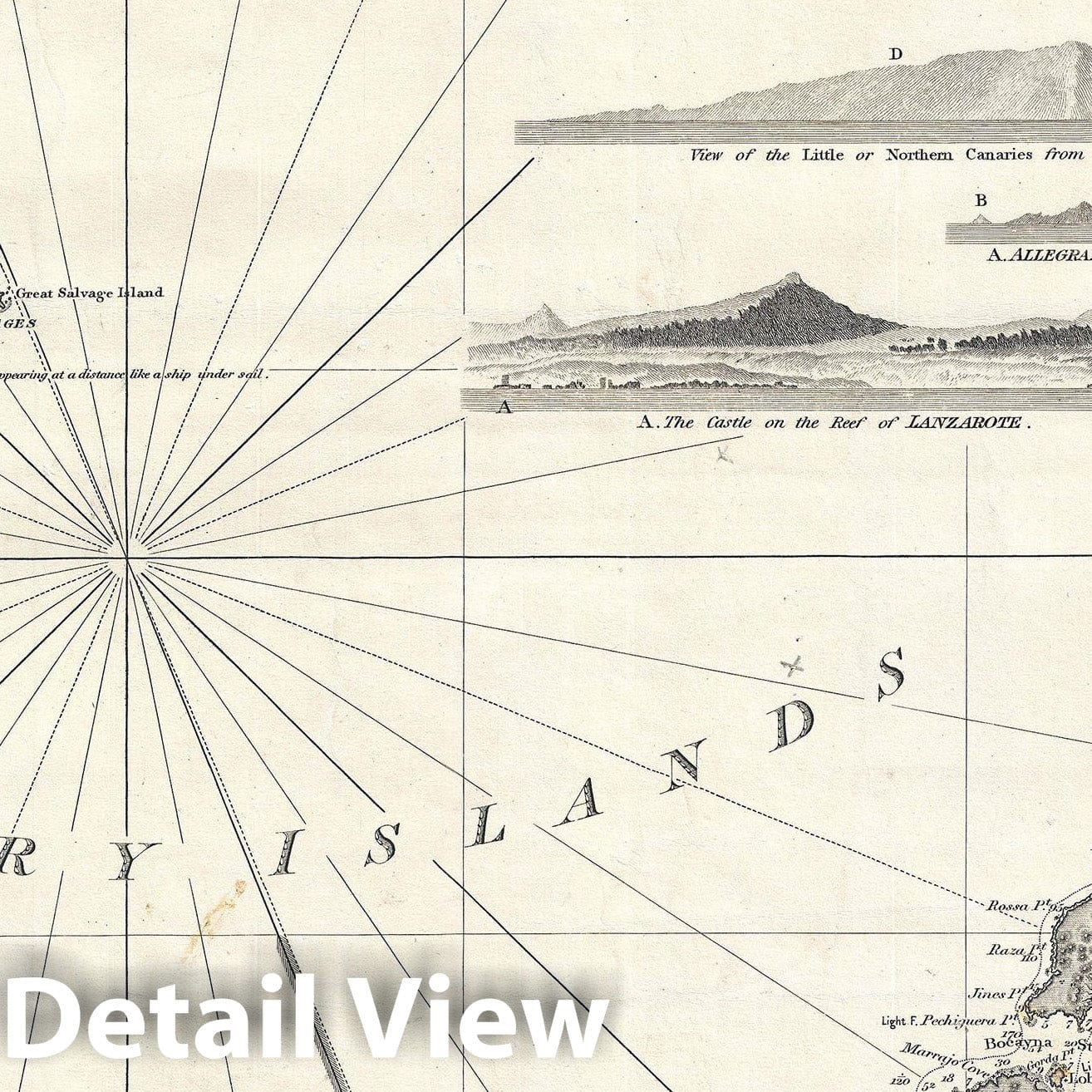 Historic Map : Norie and Wilson Nautical Chart or Map of The Canary Islands and Maderia, 1867, Vintage Wall Art