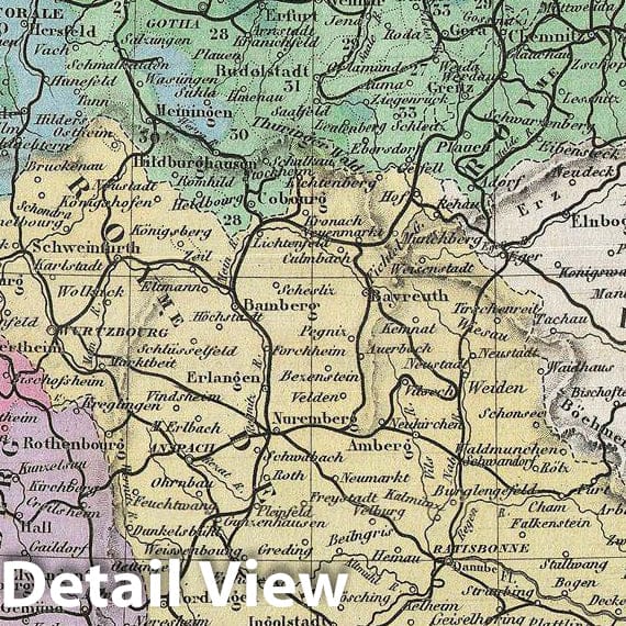 Historic Map : Migeon Map of The German Empire, 1878, Vintage Wall Art