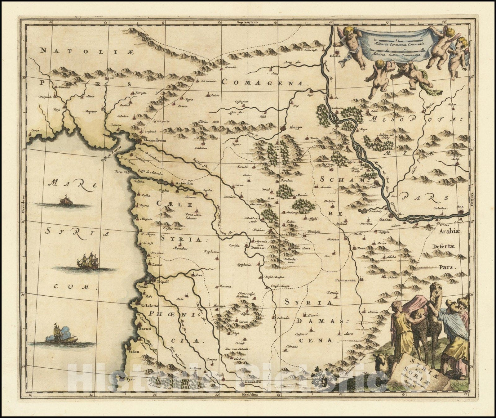 Historic Map : Syriae sive Soriae nova et accurata descriptio, 1698, Vintage Wall Art