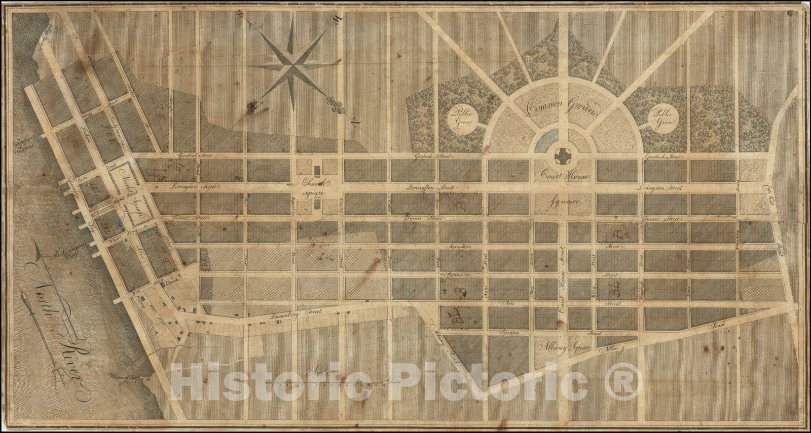 Historic Map : Esperanza, New York,  1794, Vintage Wall Art