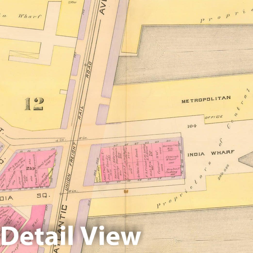 Historic Map : Atlas City of Boston, City Proper, Vol. I, Boston 1888 Plate 024 , Vintage Wall Art