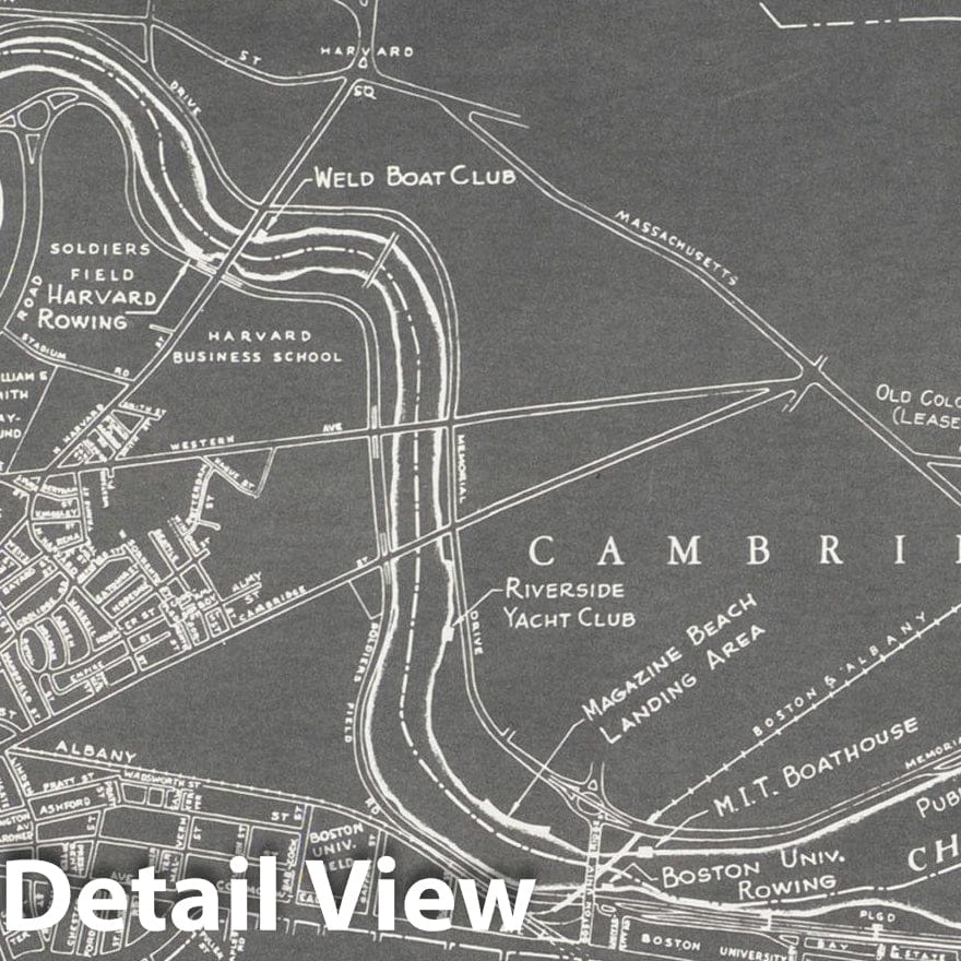 Historic Map : Charles River Basin Elevation Control Project 1959 , Vintage Wall Art