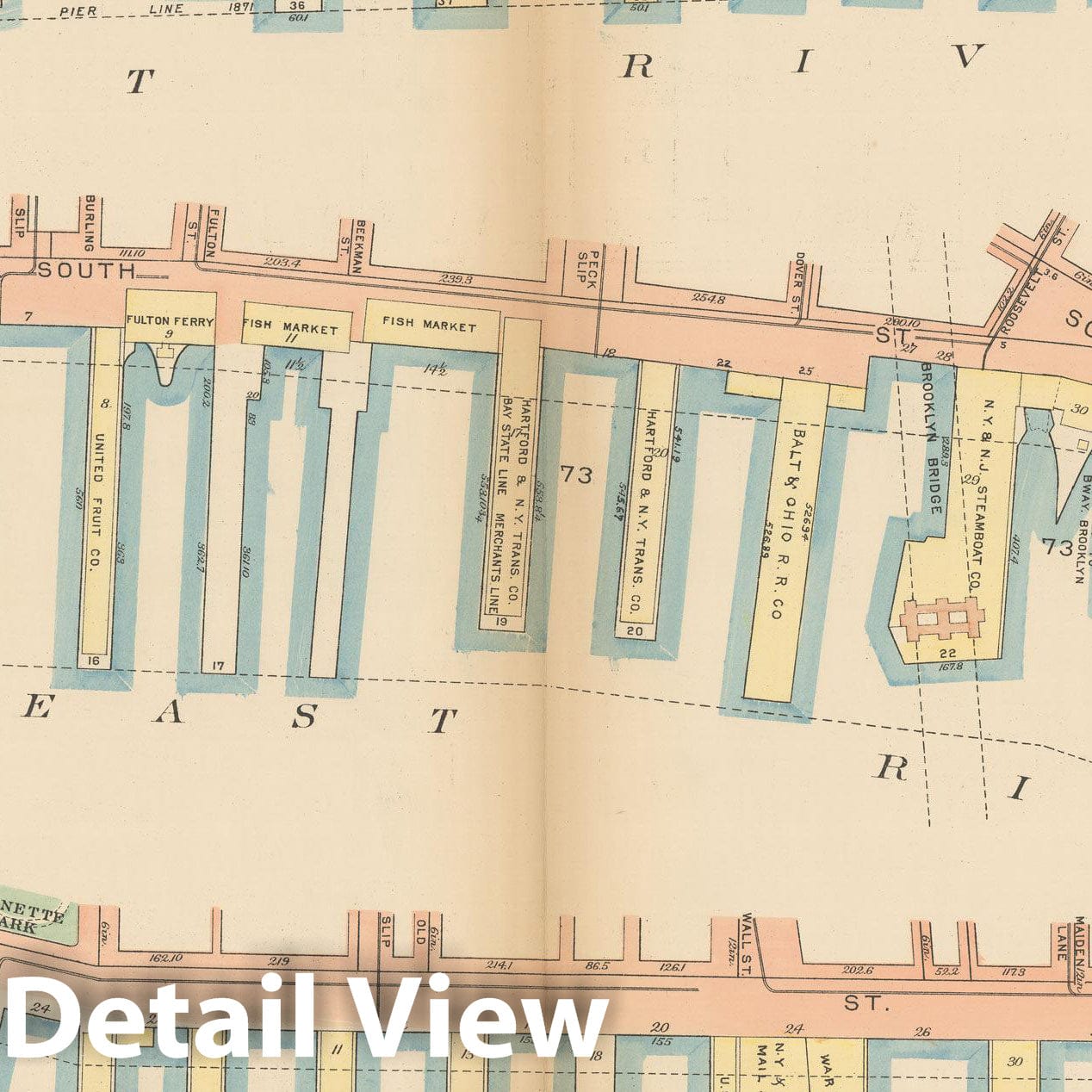 Historic Map : Atlas City of New York, Borough of Manhattan, Vol 1, Batery to 14th St 1922 - 1935 Plate 040 , Vintage Wall Art