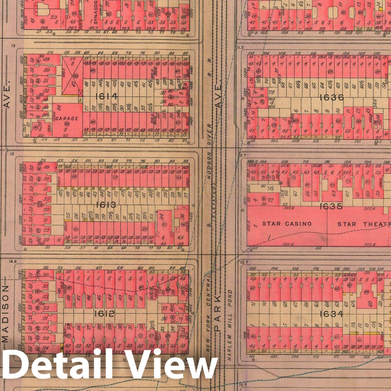 Historic Map : Atlas City of New York, Borough of Manhattan, Volume 3, 59th St to 110th St, Manhattan 1921 Plate 039 , Vintage Wall Art