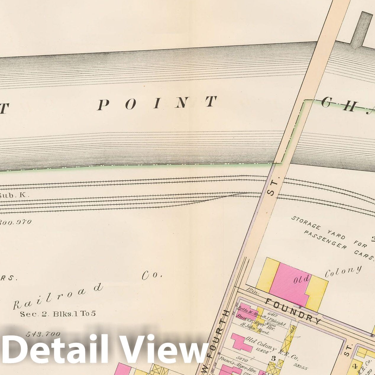 Historic Map : Atlas City of Boston, South Boston 1899 Plate 030 , Vintage Wall Art